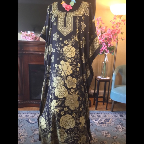 🌺NWT NATION FLORAL PARADISE DRESS CAFTAN - Picture 6 of 12